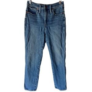 Madewell‎ Stovepipe Jeans Medium Wash High Rise Denim Size 27